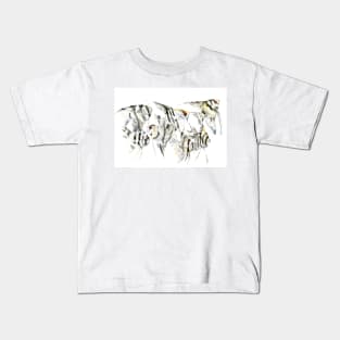 Scalar fish aquarium design, angelfish Kids T-Shirt